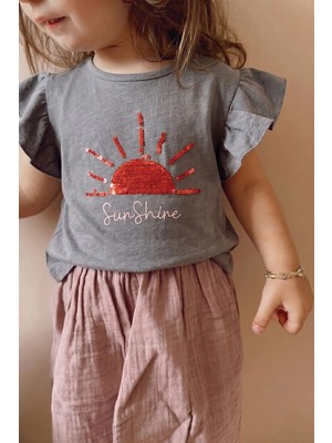 Cigit Pullu T-Shirt 1-10 Yaş O Gri