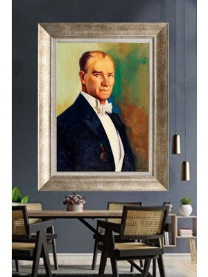 Giyense Gümüş Çerçeveli Atatürk Tablo A6