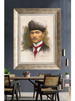 Giyense Gümüş Çerçeveli Atatürk Tablo A9
