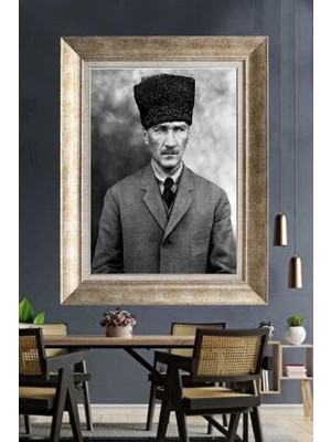 Giyense Gümüş Çerçeveli Atatürk Tablo A48
