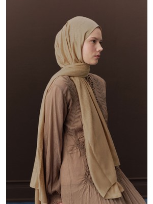 Fresh Scarfs Premium Yünlü Düz Şal Nude