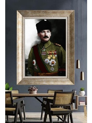Giyense Gümüş Çerçeveli Atatürk Tablo A29