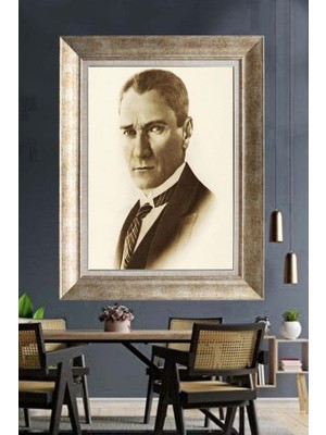 Giyense Gümüş Çerçeveli Atatürk Tablo A31