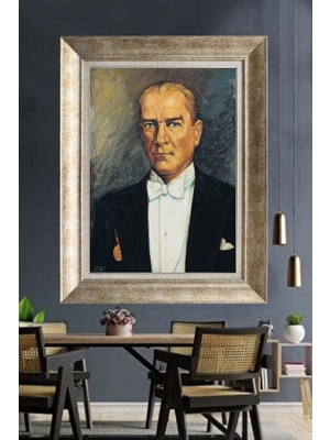 Giyense Gümüş Çerçeveli Atatürk Tablo A35