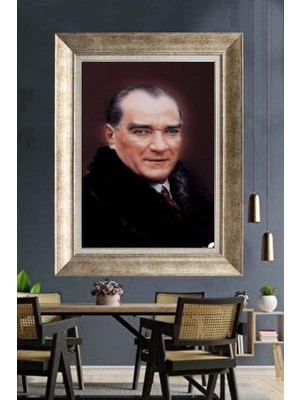 Giyense Gümüş Çerçeveli Atatürk Tablo A46