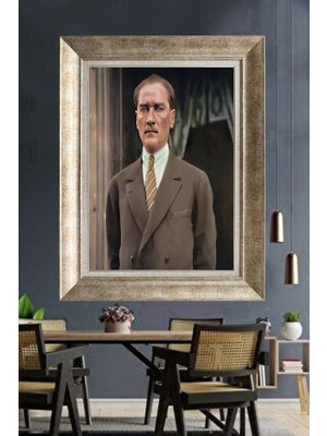 Giyense Gümüş Çerçeveli Atatürk Tablo A30