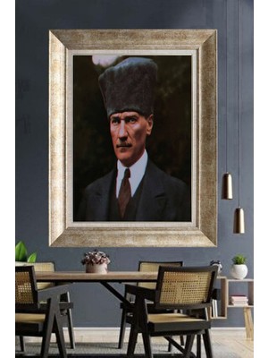 Giyense Gümüş Çerçeveli Atatürk Tablo A53