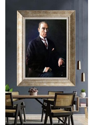 Giyense Gümüş Çerçeveli Atatürk Tablo A25