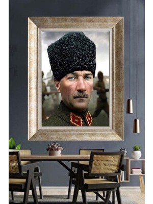 Giyense Gümüş Çerçeveli Atatürk Tablo A56