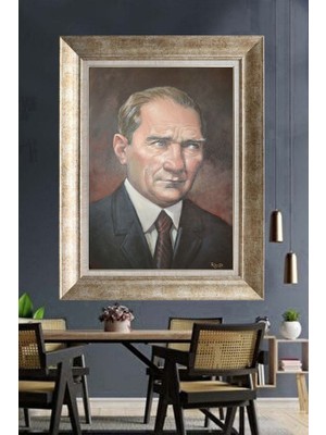 Giyense Gümüş Çerçeveli Atatürk Tablo A76