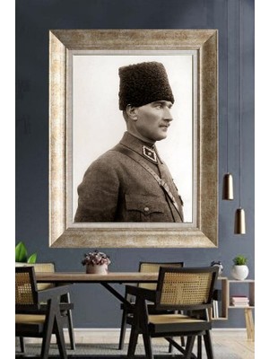 Giyense Gümüş Çerçeveli Atatürk Tablo A47