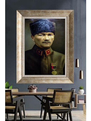 Giyense Gümüş Çerçeveli Atatürk Tablo A77