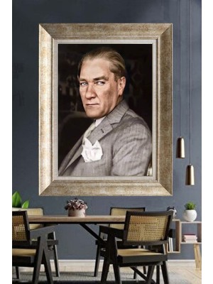 Giyense Gümüş Çerçeveli Atatürk Tablo A68