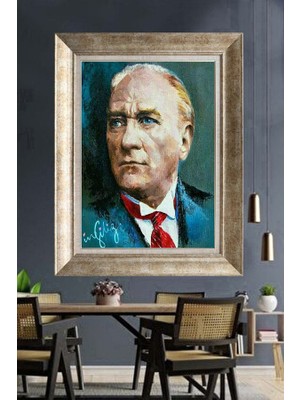 Giyense Gümüş Çerçeveli Atatürk Tablo A67