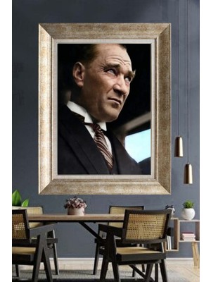 Giyense Gümüş Çerçeveli Atatürk Tablo A75