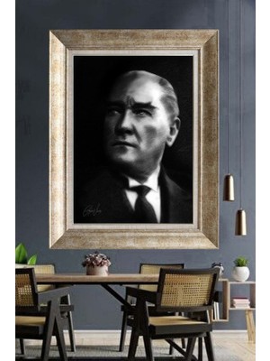 Giyense Gümüş Çerçeveli Atatürk Tablo A91
