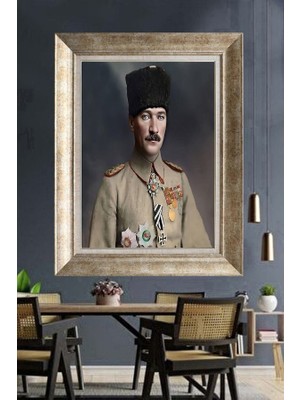 Giyense Gümüş Çerçeveli Atatürk Tablo A108