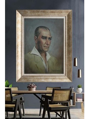 Giyense Gümüş Çerçeveli Atatürk Tablo A110
