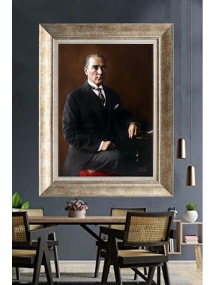 Giyense Gümüş Çerçeveli Atatürk Tablo A114
