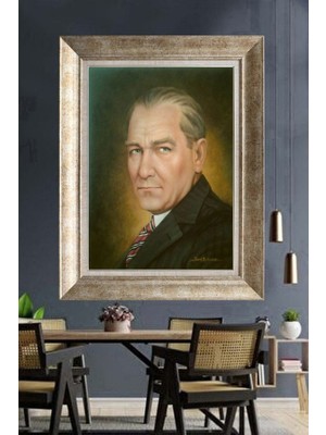 Giyense Gümüş Çerçeveli Atatürk Tablo A129