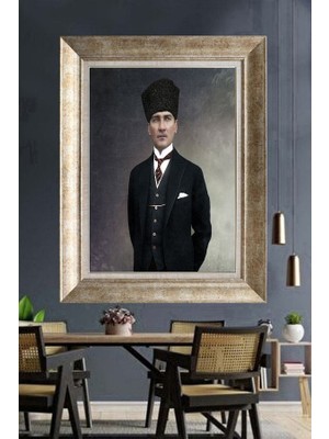 Giyense Gümüş Çerçeveli Atatürk Tablo A130
