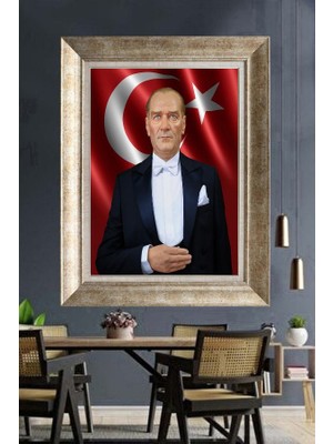 Giyense Gümüş Çerçeveli Atatürk Tablo A141