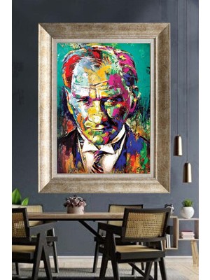 Giyense Gümüş Çerçeveli Atatürk Tablo A178