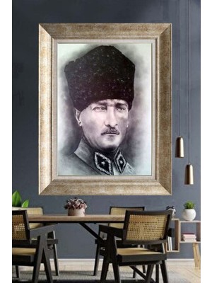 Giyense Gümüş Çerçeveli Atatürk Tablo A151