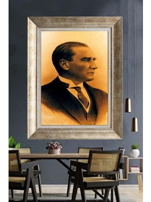 Giyense Gümüş Çerçeveli Atatürk Tablo A161