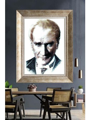 Giyense Gümüş Çerçeveli Atatürk Tablo A140