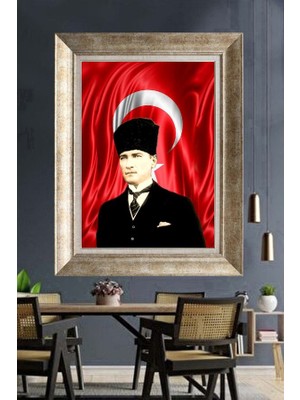 Giyense Gümüş Çerçeveli Atatürk Tablo A179