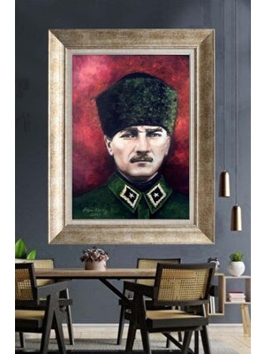 Giyense Gümüş Çerçeveli Atatürk Tablo A186