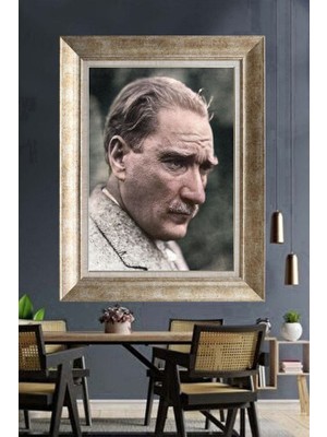 Giyense Gümüş Çerçeveli Atatürk Tablo A235
