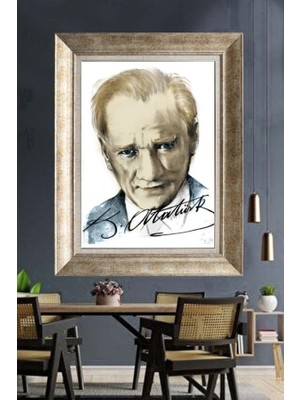Giyense Gümüş Çerçeveli Atatürk Tablo A199