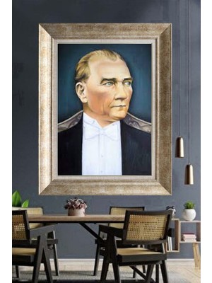 Giyense Gümüş Çerçeveli Atatürk Tablo A204