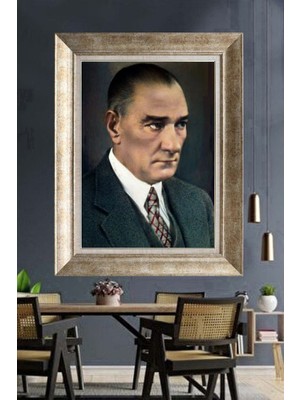 Giyense Gümüş Çerçeveli Atatürk Tablo A183