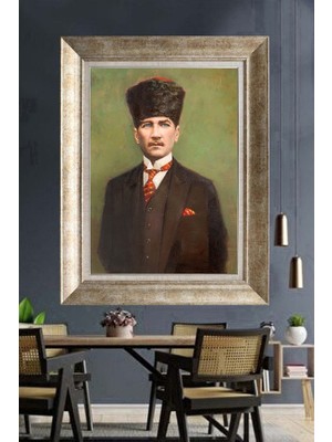 Giyense Gümüş Çerçeveli Atatürk Tablo A205