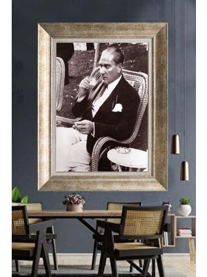 Giyense Gümüş Çerçeveli Atatürk Tablo A189