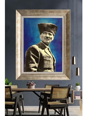 Giyense Gümüş Çerçeveli Atatürk Tablo A224