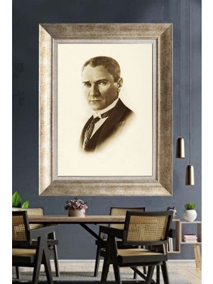 Giyense Gümüş Çerçeveli Atatürk Tablo A227