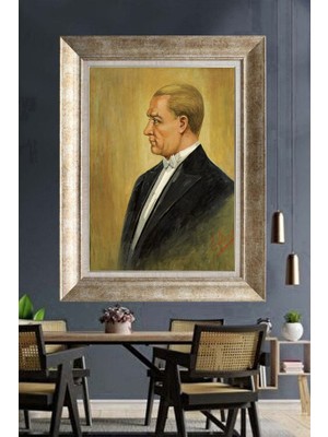 Giyense Gümüş Çerçeveli Atatürk Tablo A228
