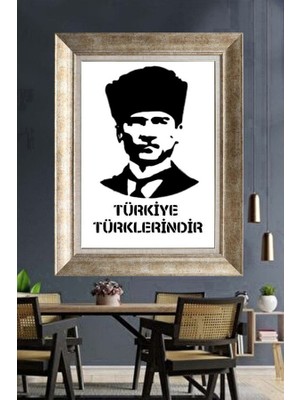 Giyense Gümüş Çerçeveli Atatürk Tablo A231