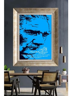 Giyense Gümüş Çerçeveli Atatürk Tablo A238