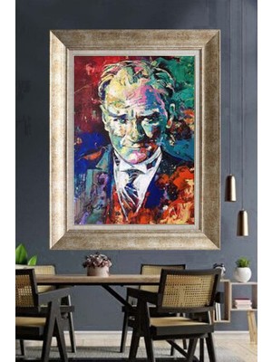 Giyense Gümüş Çerçeveli Atatürk Tablo A239