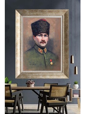 Giyense Gümüş Çerçeveli Atatürk Tablo A245