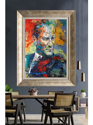 Giyense Gümüş Çerçeveli Atatürk Tablo A223