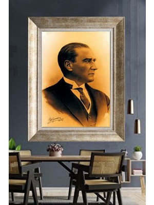 Giyense Gümüş Çerçeveli Atatürk Tablo A252