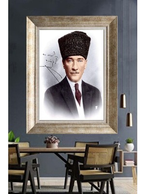 Giyense Gümüş Çerçeveli Atatürk Tablo A314