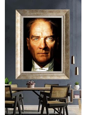 Giyense Gümüş Çerçeveli Atatürk Tablo A267