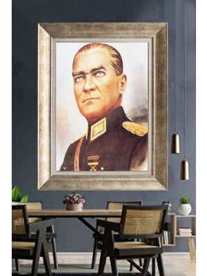 Giyense Gümüş Çerçeveli Atatürk Tablo A272